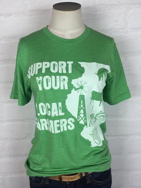 Illinois Support Your Local Farmer Tee *more colors