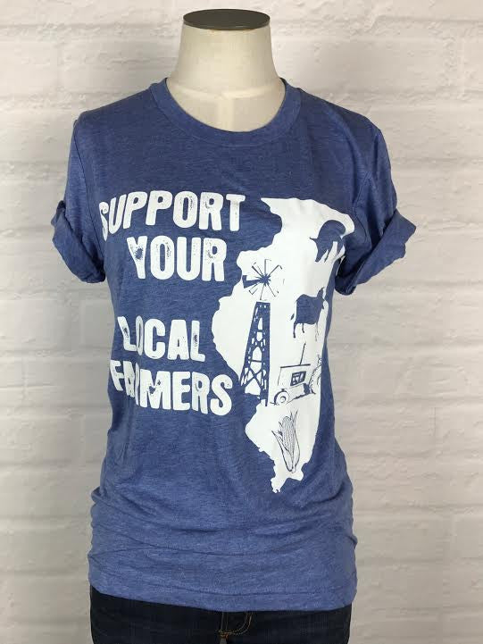 Illinois Support Your Local Farmer Tee *more colors