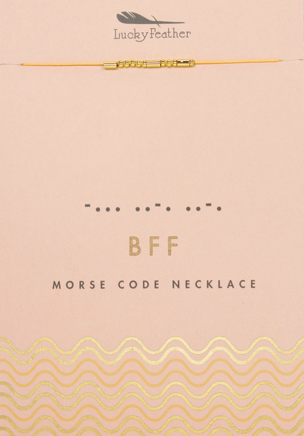 Lucky Feather BFF Morse Code Necklace