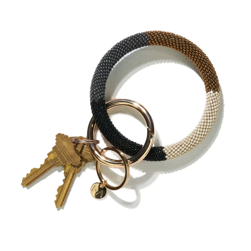 Ink + Alloy Seed Bead Key Ring
