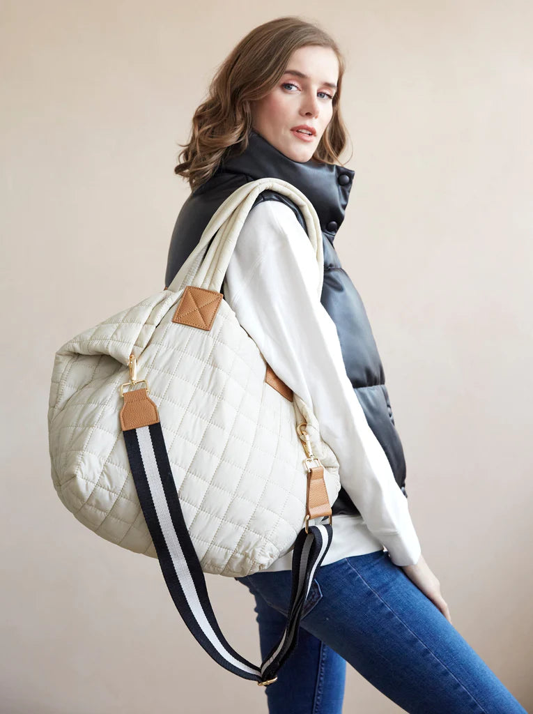 Ezra Quilted Puff Tote