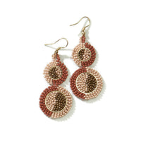 Ink + Alloy Double Circle Beaded Earrings