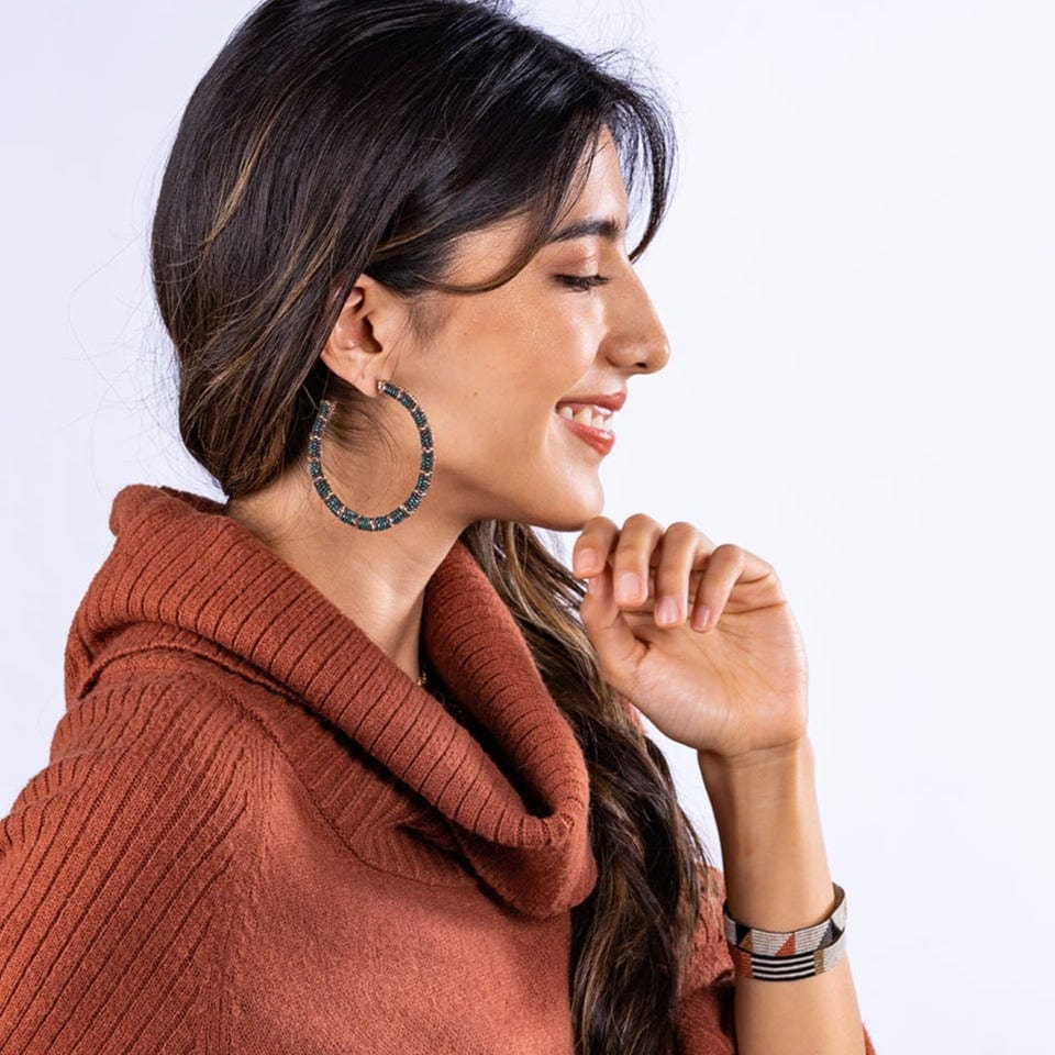 Ink & Alloy Teal Ombre Hoops Ink & Alloy Teal Ombre Hoops